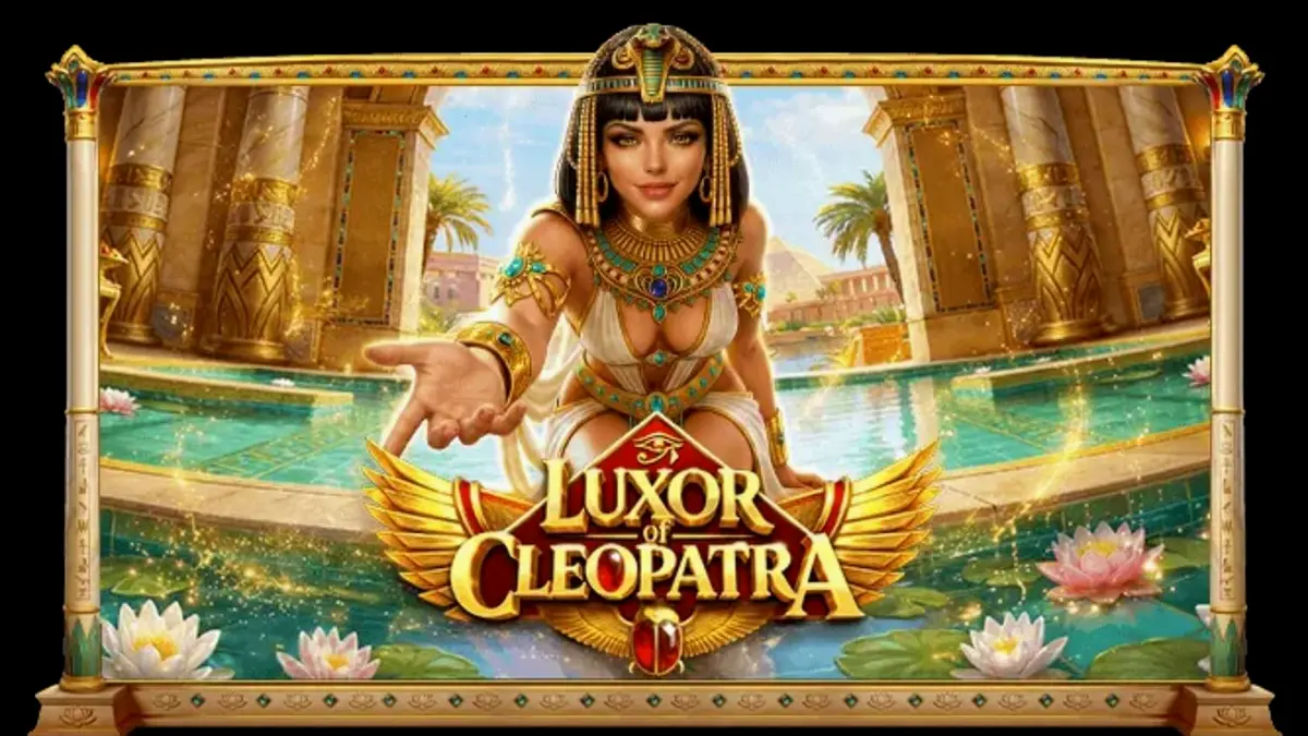 Tampilan visual slot Luxor of Cleopatra dengan tema Mesir kuno yang mewah